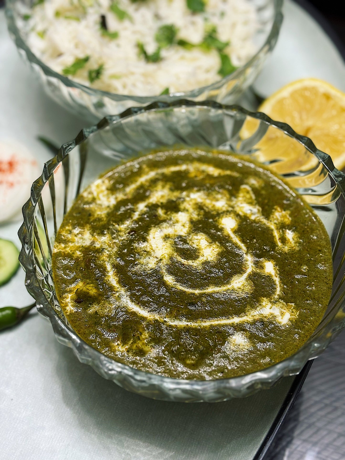 Palak Paneer with Jeera Rice