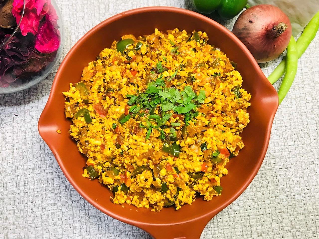 Paneer Bhurji with Jeera Rice